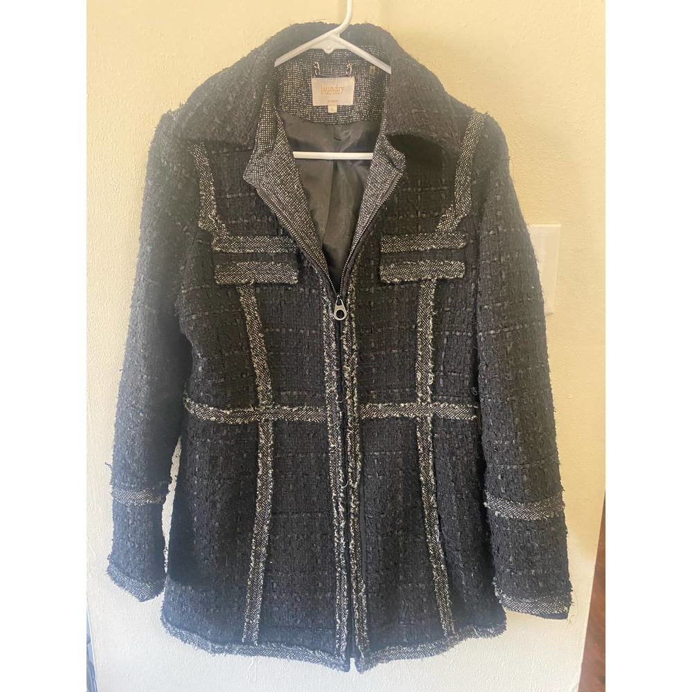 WOMEN’S LAUNDRY BY SHELLI SEGAL TWEED COAT SIZE LARGE